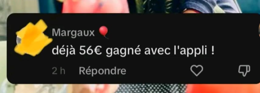 Capture de commentaire TikTok — Margaux